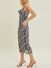 Load image into Gallery viewer, Floral Mesh Midi Dress - Black Multi
