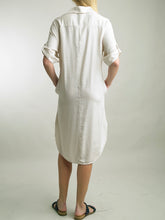 Load image into Gallery viewer, Buttondown Shirtdress with Pockets - Oyster
