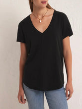 Load image into Gallery viewer, Asher V-Neck Tee - Black
