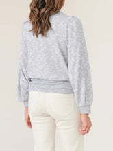 Load image into Gallery viewer, Lace-Up Thermal Top - Heather Slate
