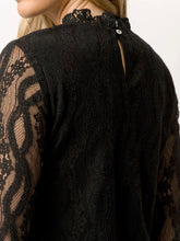 Load image into Gallery viewer, Long Sleeve Lace Top - Black
