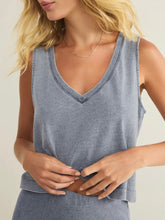 Load image into Gallery viewer, Sloane V-neck Tank - Medium Indigo
