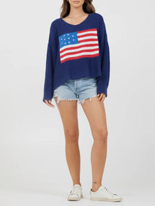 Flag Sweater - Navy