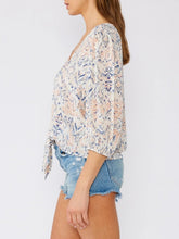 Load image into Gallery viewer, Boho 3/4 Sleeve Top - Dusty Blue
