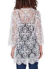 Load image into Gallery viewer, Open Lace Cardigan - White
