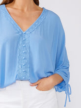 Load image into Gallery viewer, Crochet Trim Top - Periwinkle
