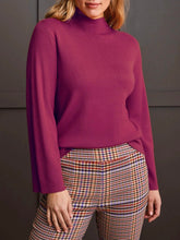 Load image into Gallery viewer, Long Sleeve Funnel Neck Sweater - Bordeaux
