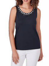 Load image into Gallery viewer, Embellished Tank with Shells - Black
