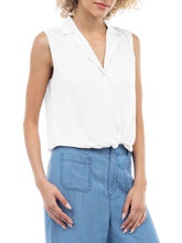 Load image into Gallery viewer, Knotted Sleeveless Top - White
