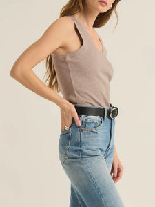 Sirena Rib Tank - Heather Taupe