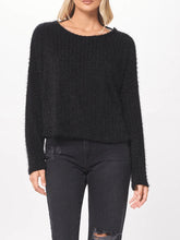 Load image into Gallery viewer, Twist Back Sweater - Black FINAL SALE
