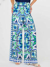 Load image into Gallery viewer, Smocked Waist Pants - Blue Multi
