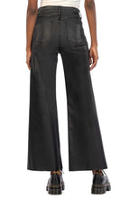 Load image into Gallery viewer, Meg High Rise Wide Leg Coated Jean - Black
