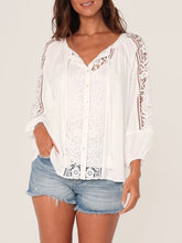 Load image into Gallery viewer, Two Piece Lace Trim Top - White
