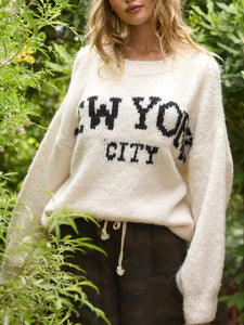Destination NYC Sweater - Cream