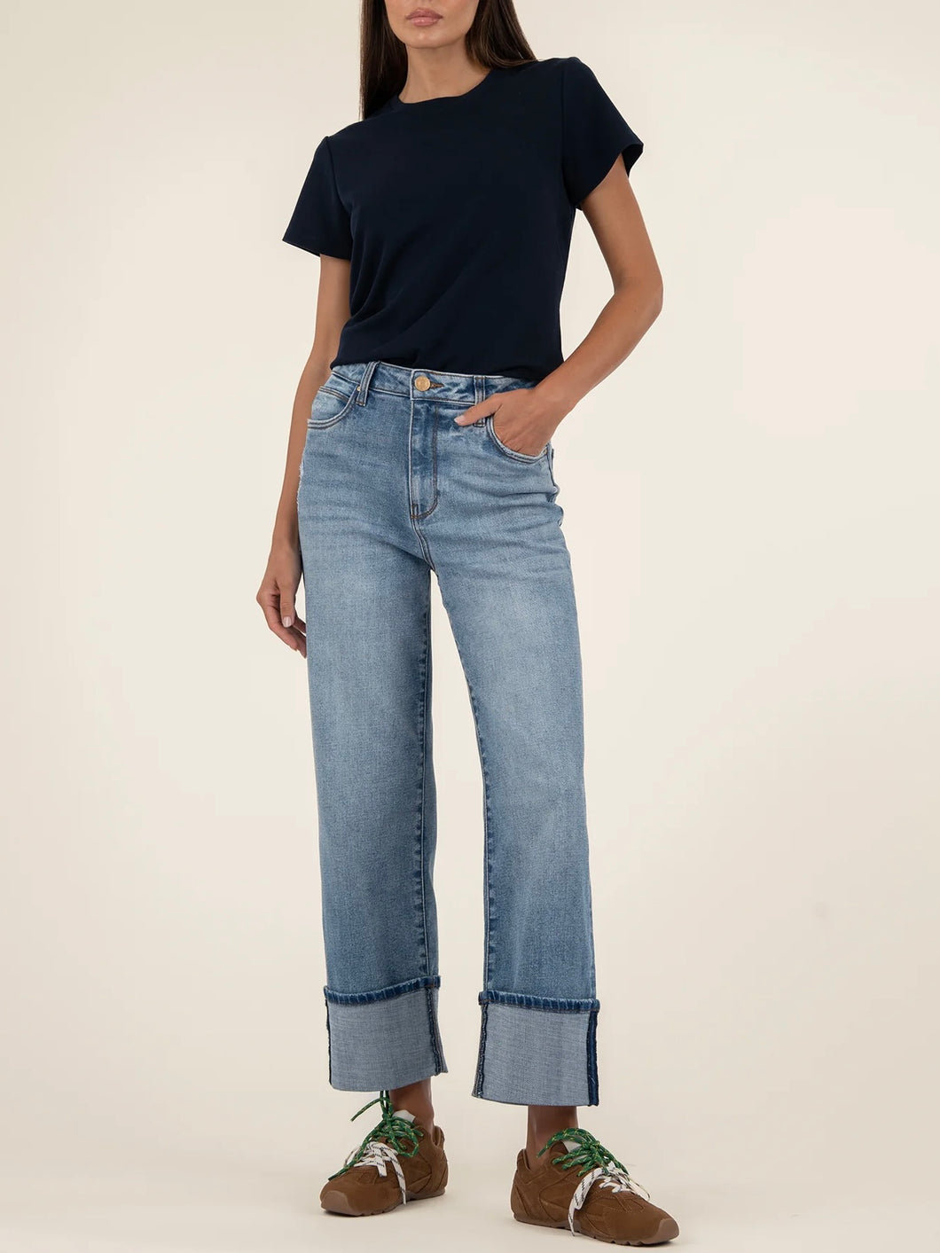 Sienna High Rise Straight Cuff - LOVEM
