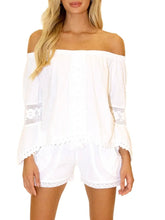 Load image into Gallery viewer, Lace Trim Top - White
