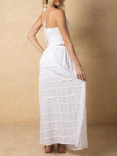 Load image into Gallery viewer, Raw Edge Maxi Skirt - White
