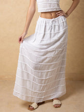 Load image into Gallery viewer, Raw Edge Maxi Skirt - White
