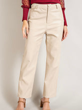 Load image into Gallery viewer, Faux Leather Crop Pant - Oat FINAL SALE

