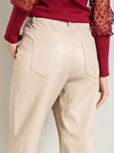 Load image into Gallery viewer, Faux Leather Crop Pant - Oat FINAL SALE
