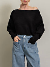 Load image into Gallery viewer, Rib Dolman Sweater - Black

