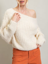Load image into Gallery viewer, Cozy Boat Neck Sweater - Cream
