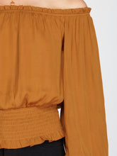 Load image into Gallery viewer, Smocked Waist Top - Ochre
