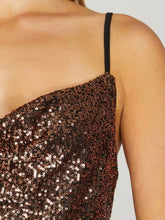 Load image into Gallery viewer, Sequin Cowl Cami - Bronze
