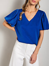 Load image into Gallery viewer, Puff Sleeve Blouse - Royal Blue

