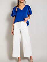 Load image into Gallery viewer, Puff Sleeve Blouse - Royal Blue
