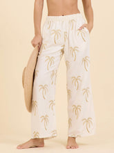 Load image into Gallery viewer, Palm Embroidered Pants - Cream
