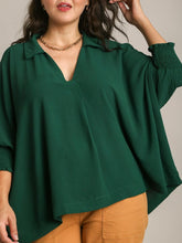 Load image into Gallery viewer, Pleat Front Top - Forest Green
