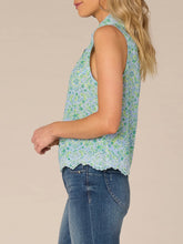 Load image into Gallery viewer, Floral Embroidered Scalloped Tank - CHBM
