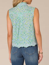 Load image into Gallery viewer, Floral Embroidered Scalloped Tank - CHBM
