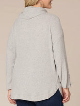 Load image into Gallery viewer, Cowl Neck Top with Tie - Heather Grey
