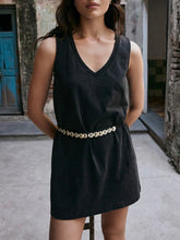 Load image into Gallery viewer, Sloane V-Neck Mini Dress - Black
