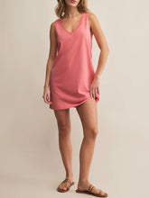 Load image into Gallery viewer, Sloane V-Neck Mini Dress - Sunset Pink
