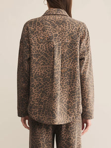 All Day Knit Leopard Jacket - Desert Tan
