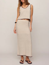 Load image into Gallery viewer, Yessenia Whipstitch Skirt - Linen
