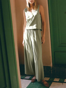 Sloane V-Neck Tank - Avocado