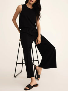 Sloane Jersey Muscle Tank - True Black
