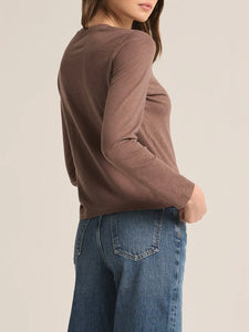 Long Sleeve Modern Slub Tee - Deep Taupe