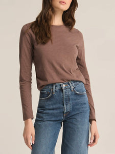 Long Sleeve Modern Slub Tee - Deep Taupe