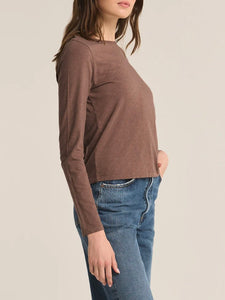 Long Sleeve Modern Slub Tee - Deep Taupe