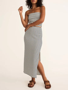 Ainslie Stripe Midi Skirt - Eclipse