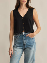 Load image into Gallery viewer, Marta Linen Vest - Black
