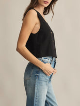 Load image into Gallery viewer, Marta Linen Vest - Black
