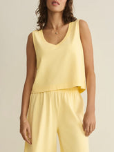 Load image into Gallery viewer, Sloane V-Neck Top - Lemon Citrus
