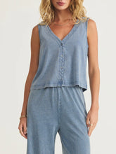 Load image into Gallery viewer, Solace Jersey Denim Top - Medium Indigo
